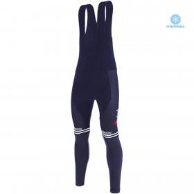 Set Fietsshirt Lange Mouw + Lange Koersbroek 2020 Trek-Segafredo N002 Winter Thermal Fleece